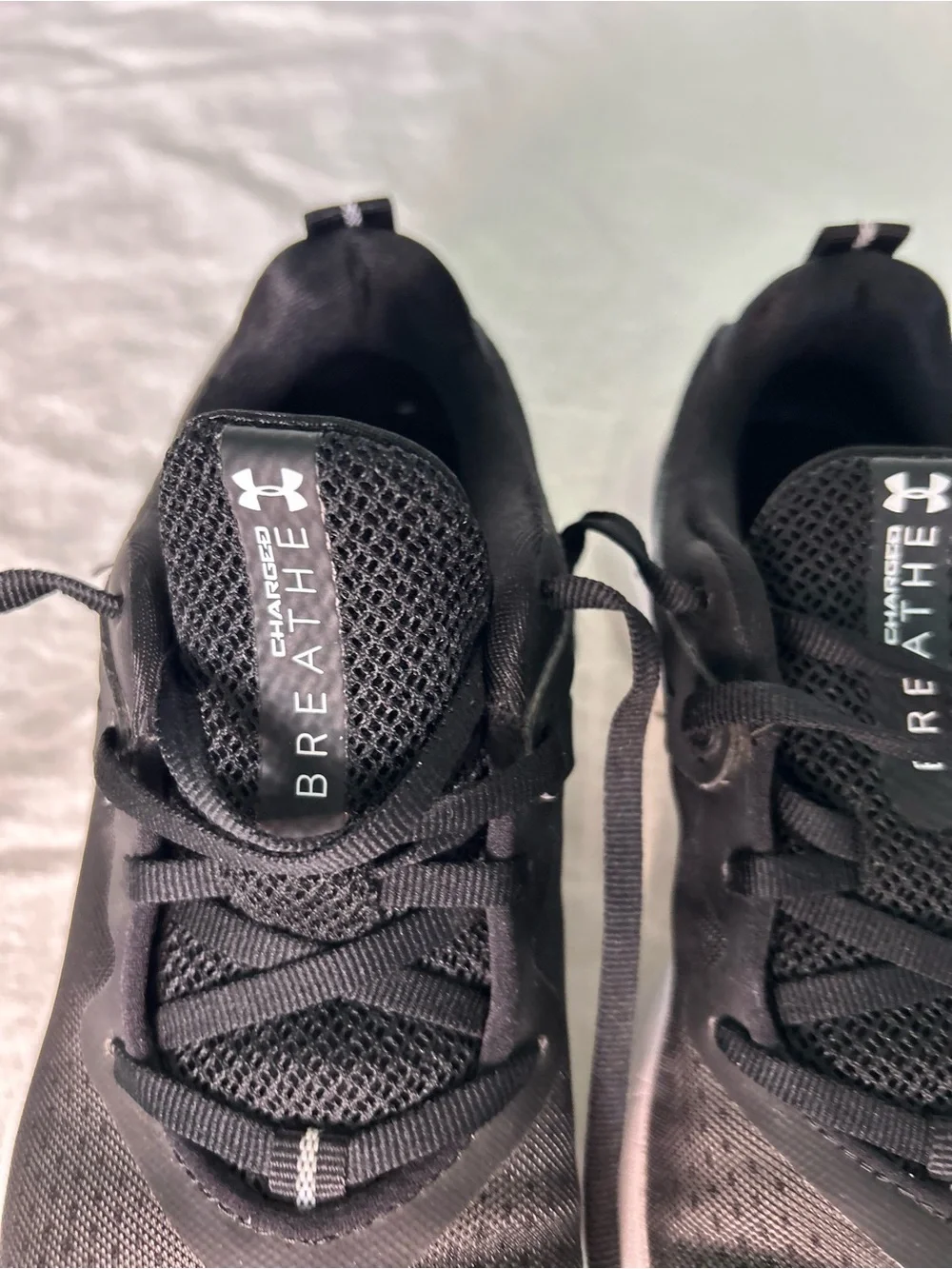 Under Armour Women’s Charged Breathe TR 2 Training Shoes – Black/White Size 6.5